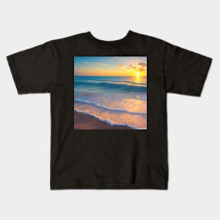 Beach Waves Closeup Dreamcore Kids T-Shirt